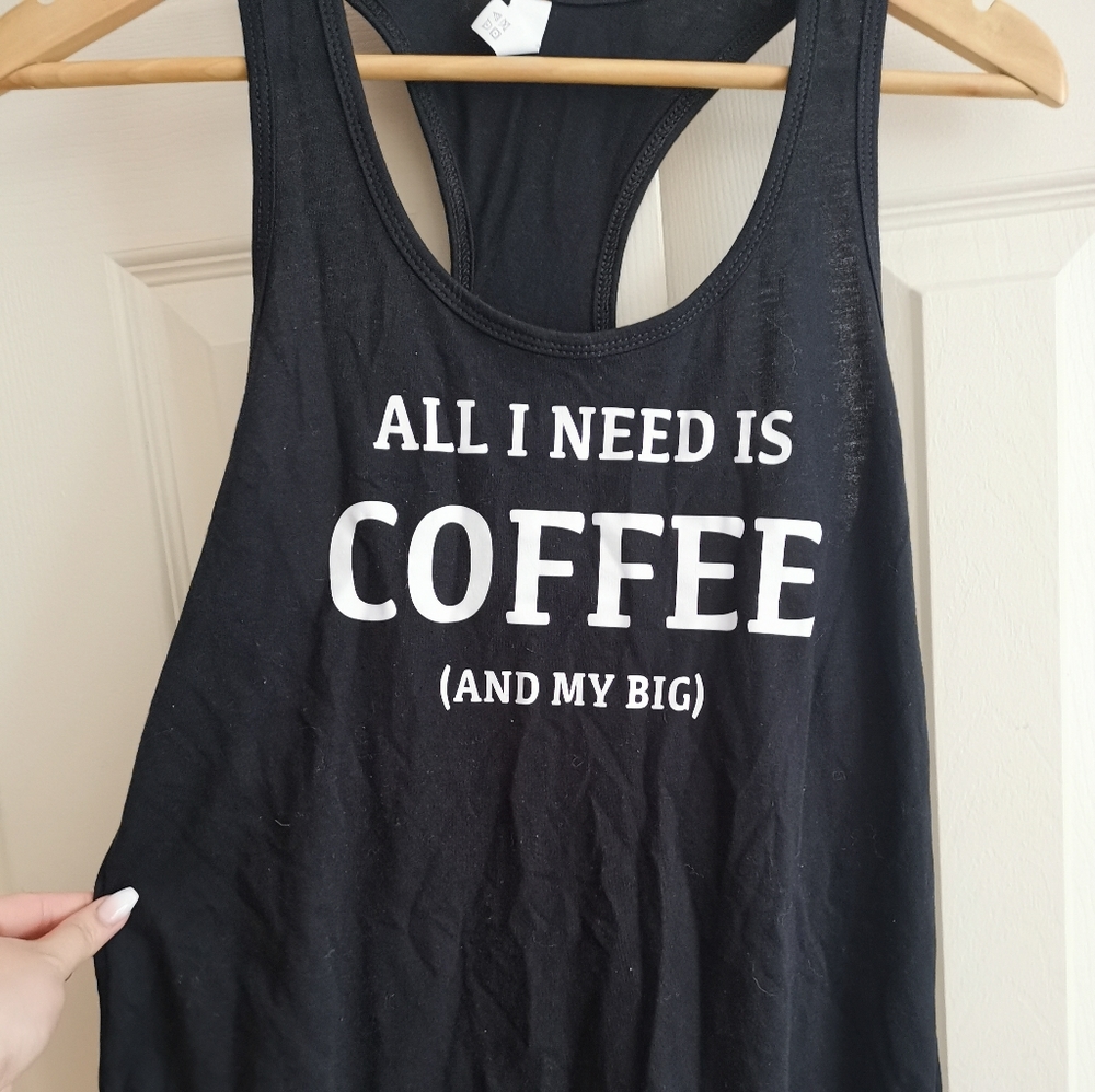 Casua Black Graphic Tee Tank Top